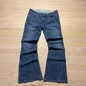 1969 Gap Limited Flare Jeans Dark Indigo Women's Size 8 Vintage Made in Mexico